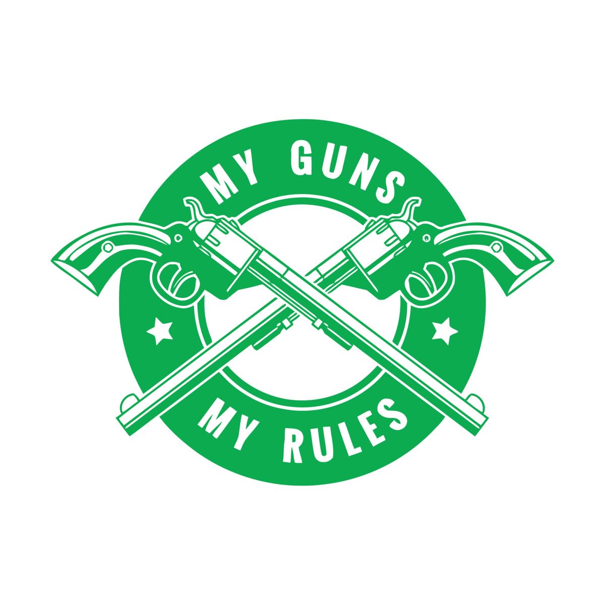 My Gun My Rules Wall Decals Quotes Wall Sticker for Gun Shop Removable Wall Decor Art Mural Home Decoration Small - 42x57cm