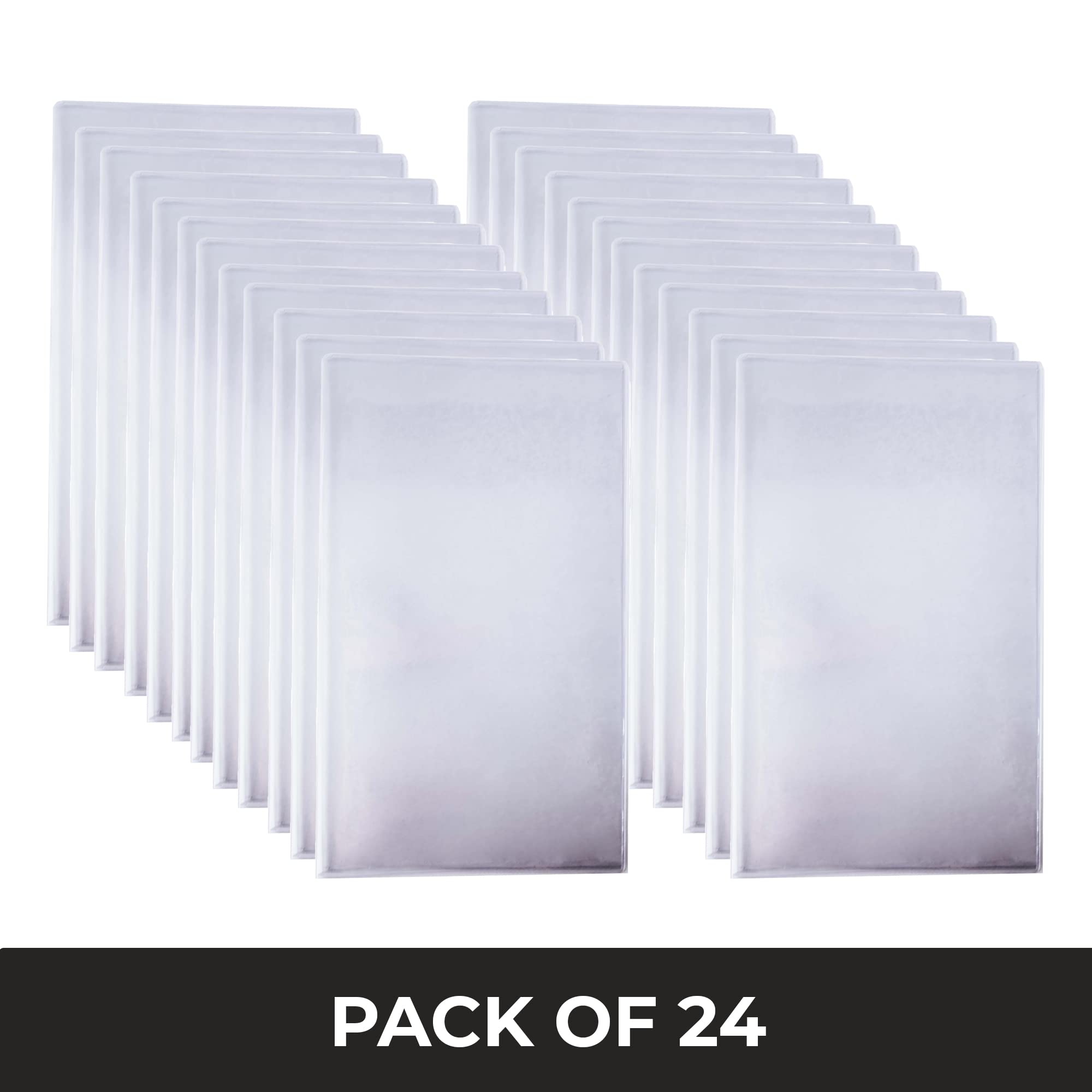 Risch 200 8,5 x 14 calor sellado menú en vinilo doble bolsillo 4 vista, todos los transparente, 8,5 "X 14" (Pack de 24)