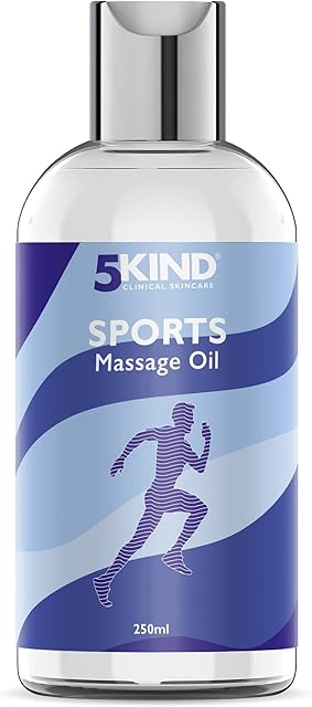Professional Massage Oil for Muscle Pain - Massage Oils for Massage Therapy by 5kind - Premium Sports Massage Oil for Improved Recovery and Deep Tissue Massage - 250ml