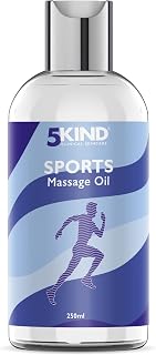 Professional Massage Oil for Muscle Pain 250ml - Massage Oils for Massage Therapy by 5kind - Premium Sports Massage Oil for Improved Recovery and Deep Tissue Massage
