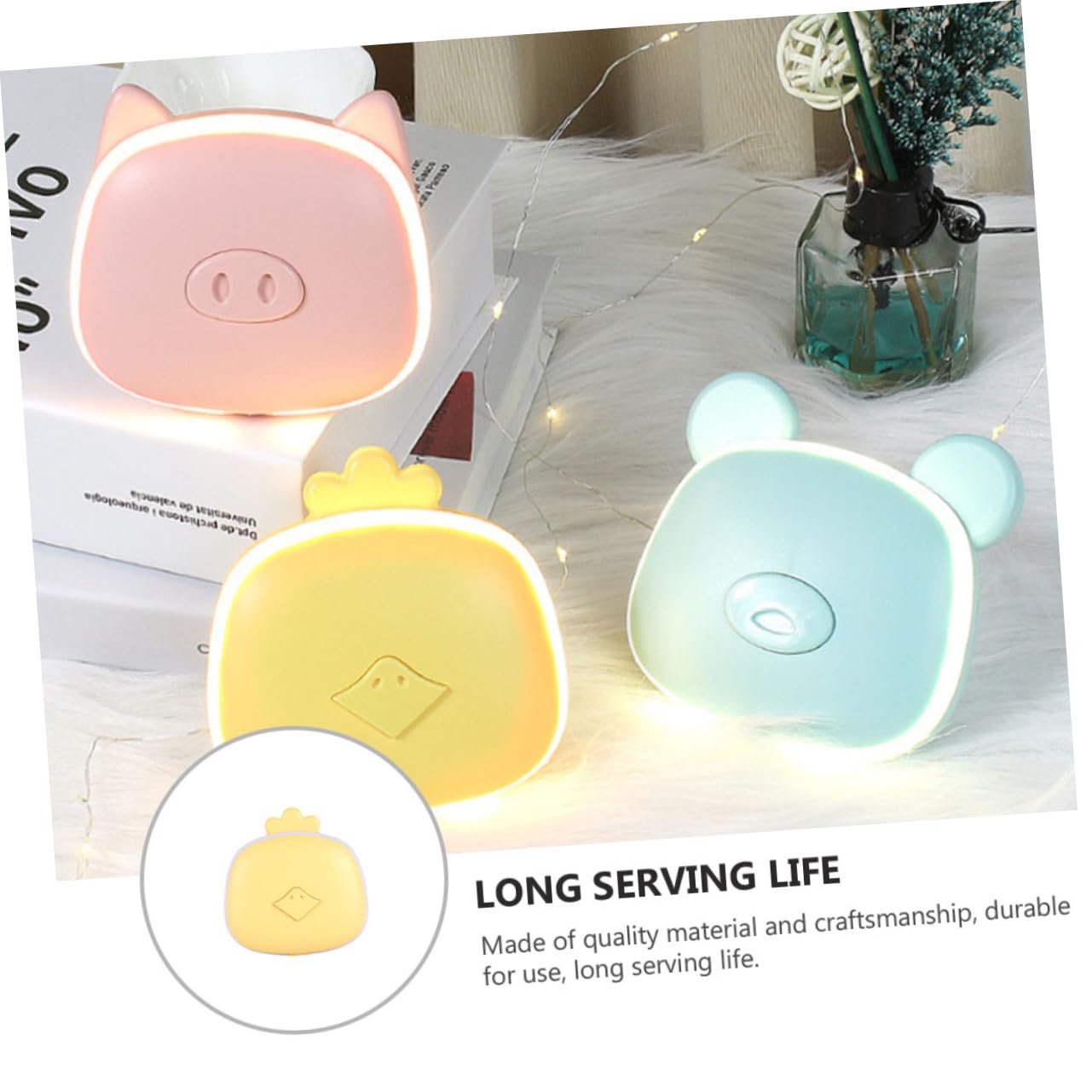 BESPORTBLE 2pezzi Mini Scaldamani Elettrico Ricaricabile Portatile Warm up Hands Feet More Design Carino Con Specchio Per Esterni e Regali