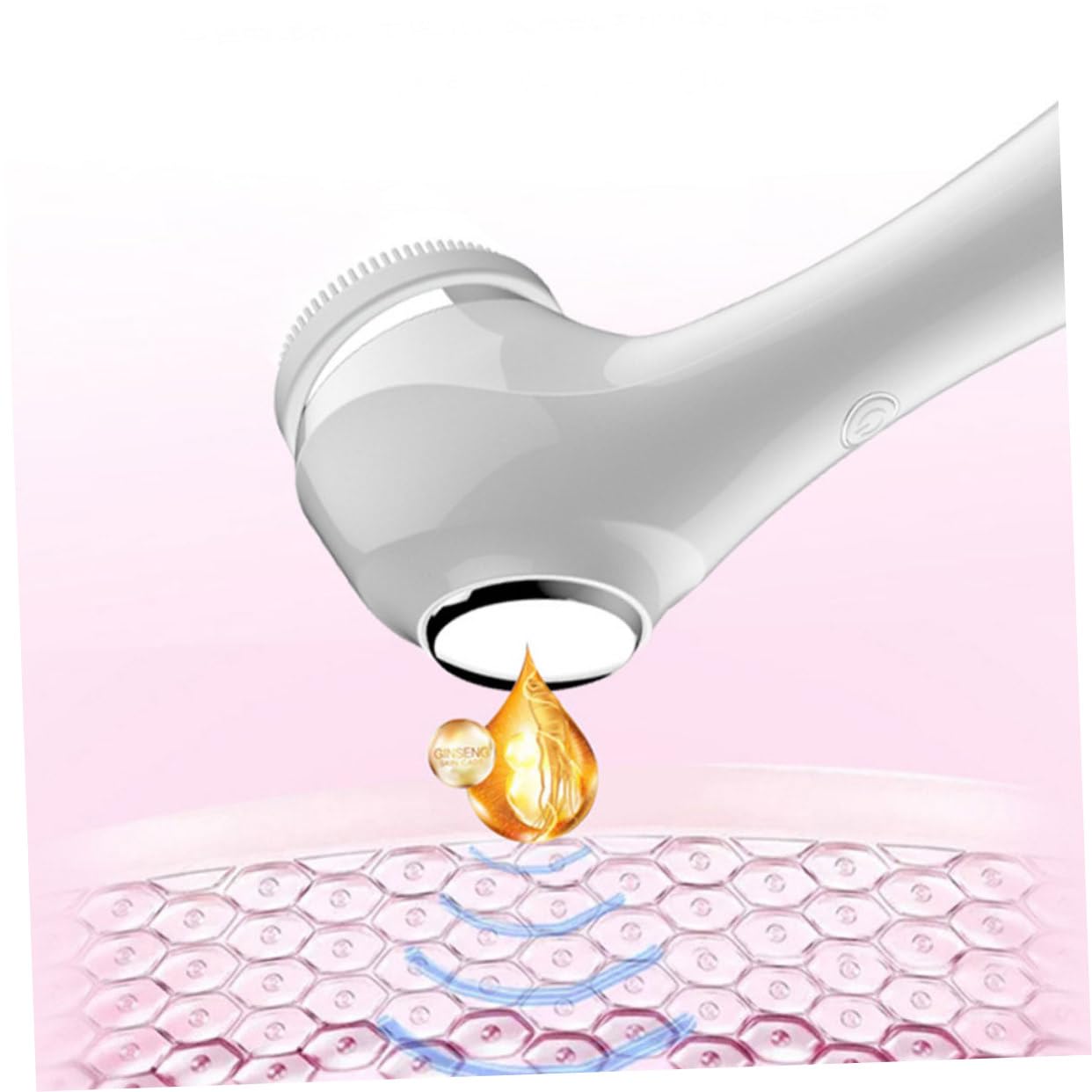Cepillo de Limpieza Facial Eléctrico de Silicona Blanco Portátil