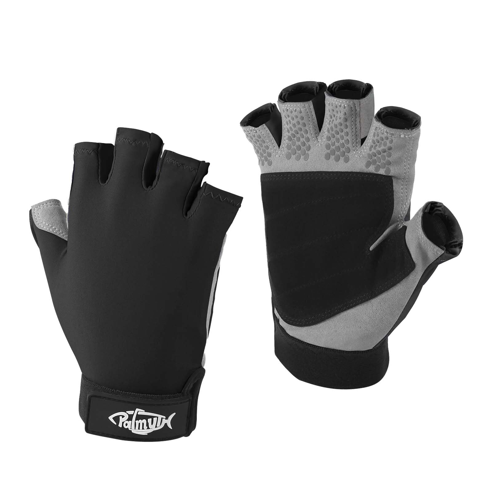 Palmyth UV Fishing Gloves Sun Protection Fingerless Kayaking Glove Men Women UPF 50+ SPF for Sailing, Hiking, Paddling, Canoeing, Rowing, Driving