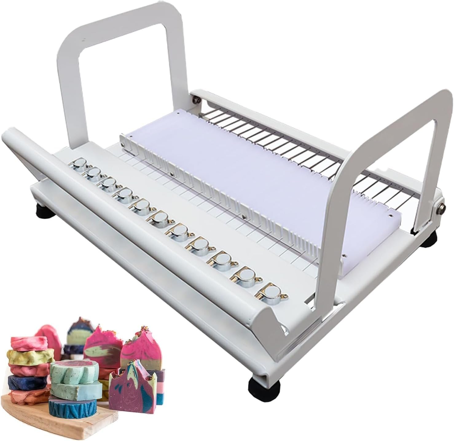 Handgefertigter Seifenschneider, Multidraht-Schneider für verstellbare Dicke, schneidet bis zu 9,6 cm Höhe für Seife, Kerze, Käse und Butterkuchen – perfekt für DIY-Projekte