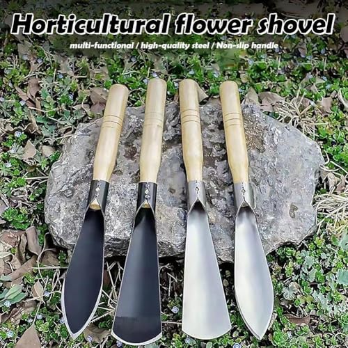 Set de 2 palas de jardinería con mango de madera miniatura 4