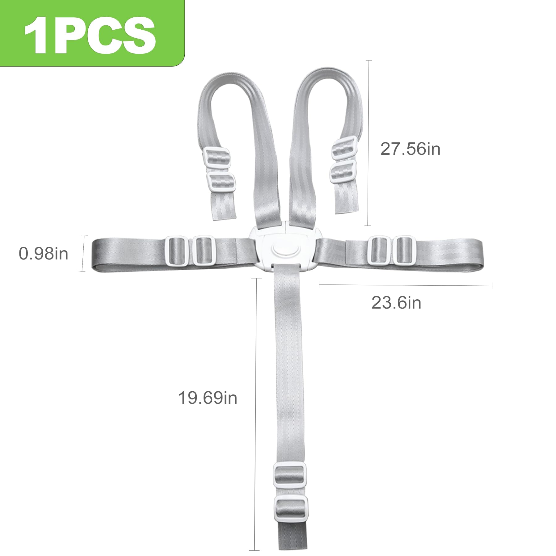 Correas universales de repuesto para silla alta, piezas de repuesto para cochecito de bebé, arnés de 5 puntos para sillas altas, cochecitos y cochecitos