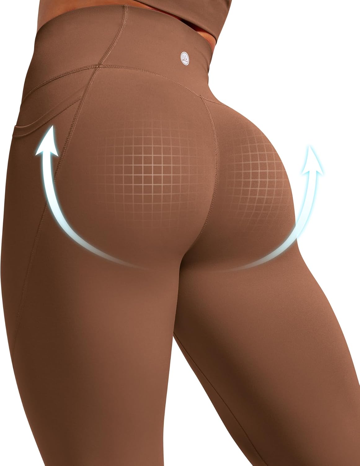 QUEENIEKE Bareluxe No Front Seam Leggings with Pockets for Women Tummy Control 25" - High Waisted Buttery Soft Yoga Pants