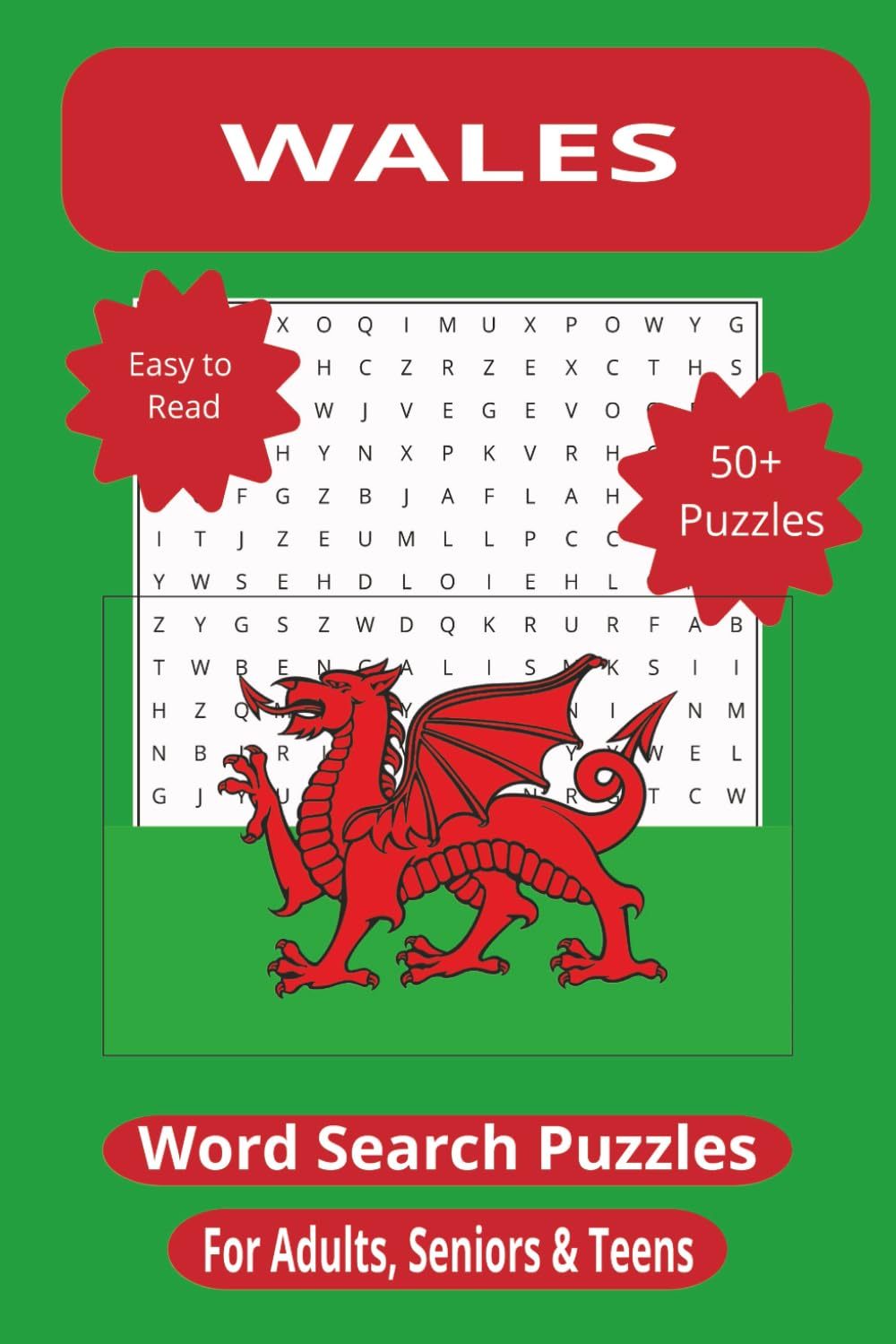 Wales Word Search Puzzle Book: Welsh Themed Fun Puzzles for Adults, Seniors & Teens (Word Search Puzzle Books)