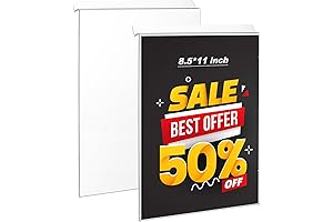 Slatwall Sign Holder for Businesses and Offices (Pack of 2) - 8.5" x 11"