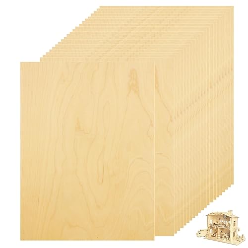 6 hojas de madera contrachapada de abedul báltico de 12 x 16 x 14 pulgadas a 0.236 in sin terminar para artes y manualidades, pintura, pirografía,