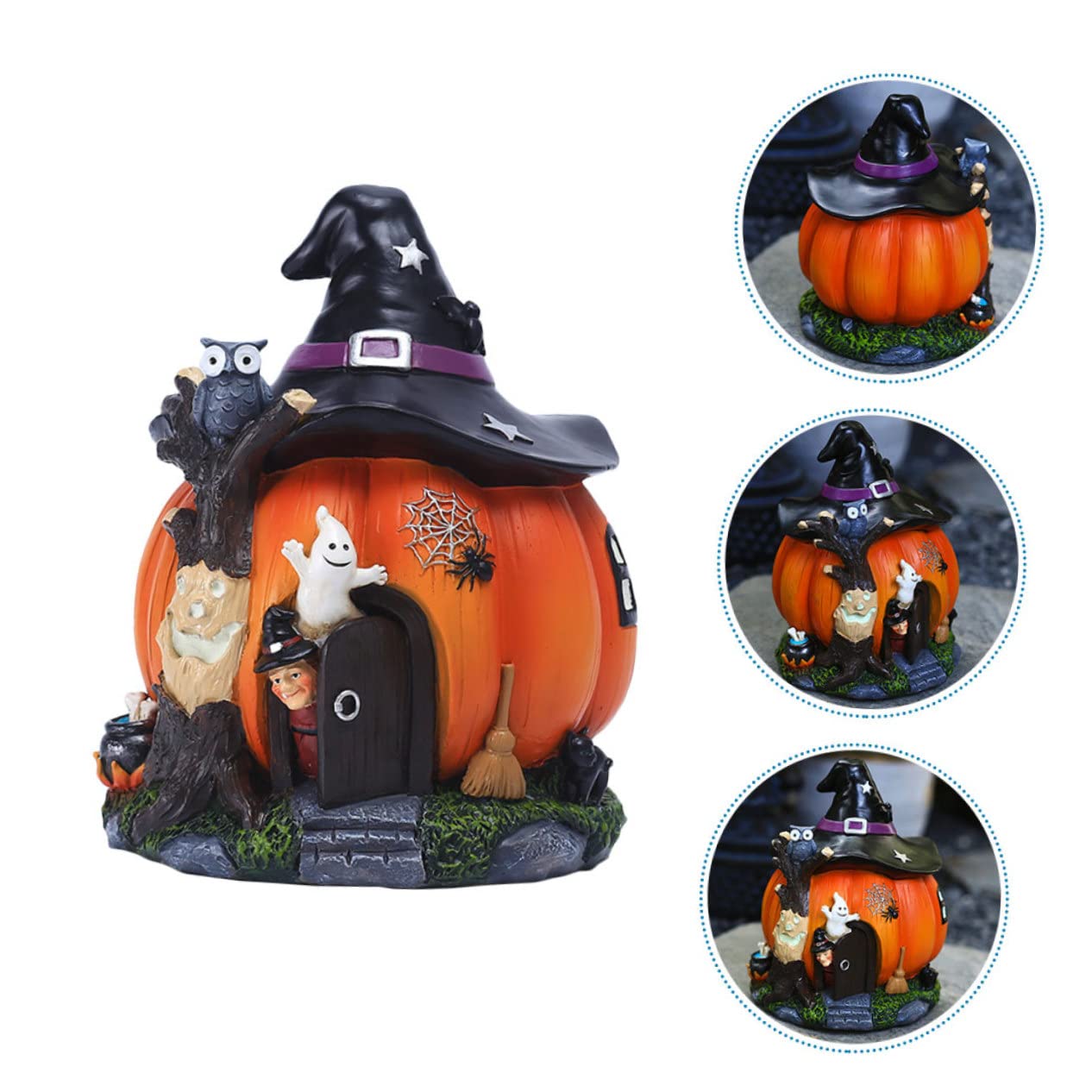 ハロウィン☆カボチャハウス Amazon.co.jp: Lurrose シーハロウィン用樹脂製カボチャハウスの飾り