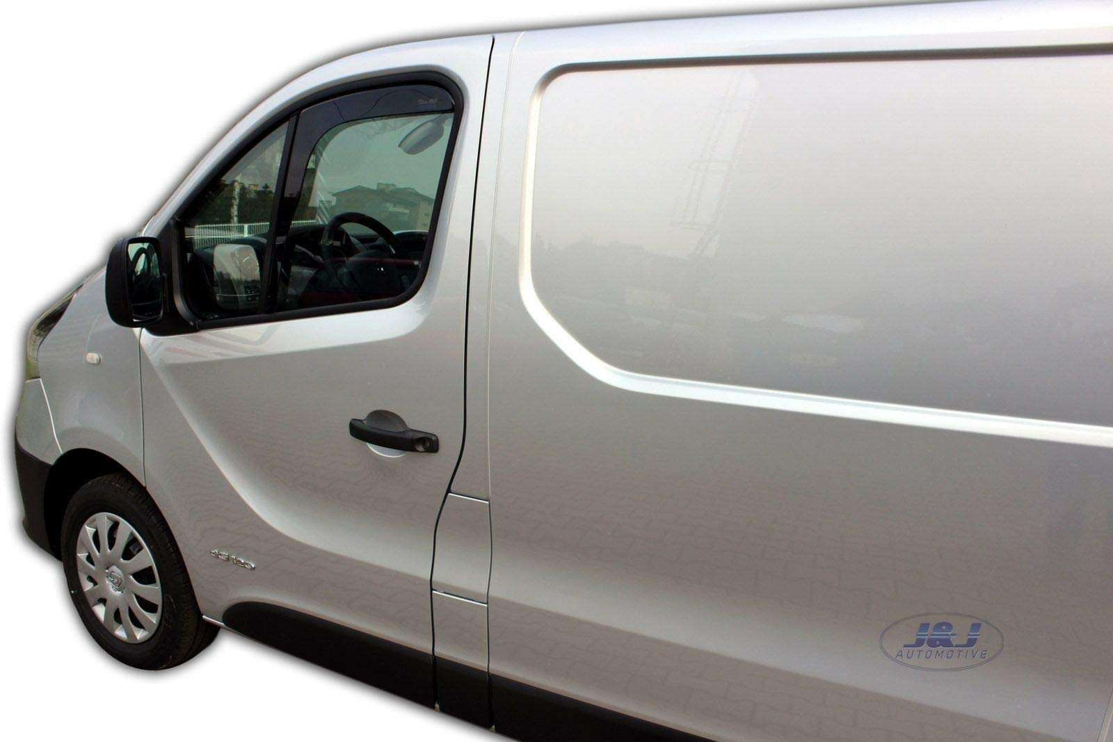 J&J AUTOMOTIVE Windabweiser passend für Renault Trafic 3 ab 2014 2tlg, Heko Regenabweiser Vorne Getönt Dunkel Passform