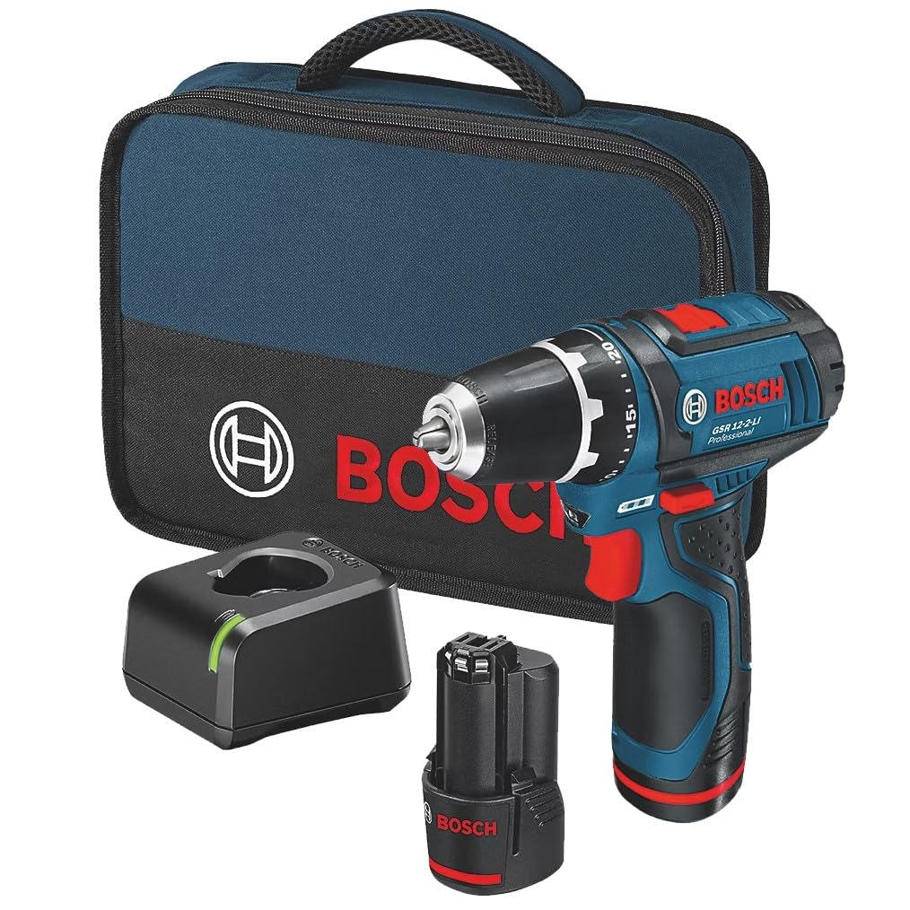 Bosch Professional Black Bosch Gsb 12 V-15 12V Cordless Combi Drill 2 X 2Ah Li-Ion