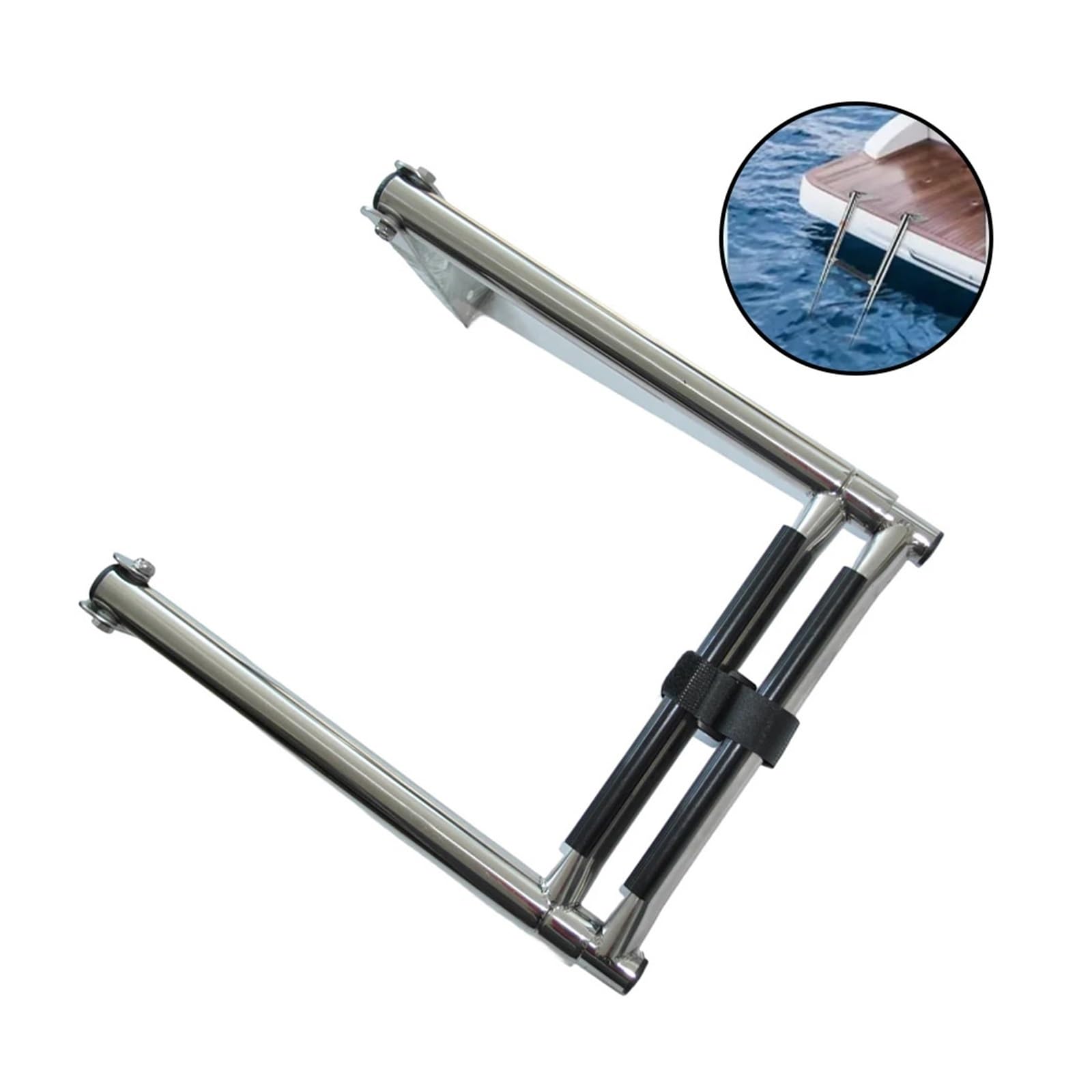 Scaletta Pieghevole Realizzata in Acciaio Inossidabile 304 Sicura E Antiscivolo | For Un Imbarco Affidabile Su Yacht, Navi Da Pesca, Piccole Imbarcazioni