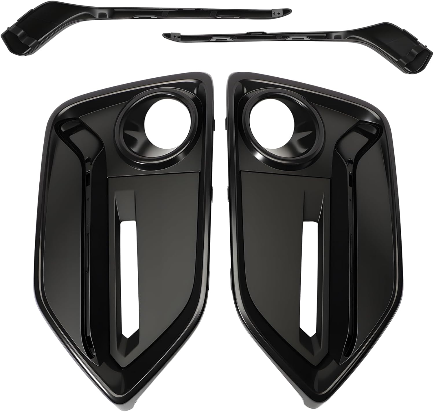Fog Light Cover Trim Kit Fit for Civic Hatchback 2017-2021 | 4-Piece Set (OE:71113-TGG-A50) - Scratch-Resistant ABS