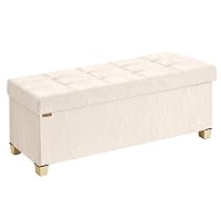 SONGMICS Pouf Contenitore, in Pelle Sintetica