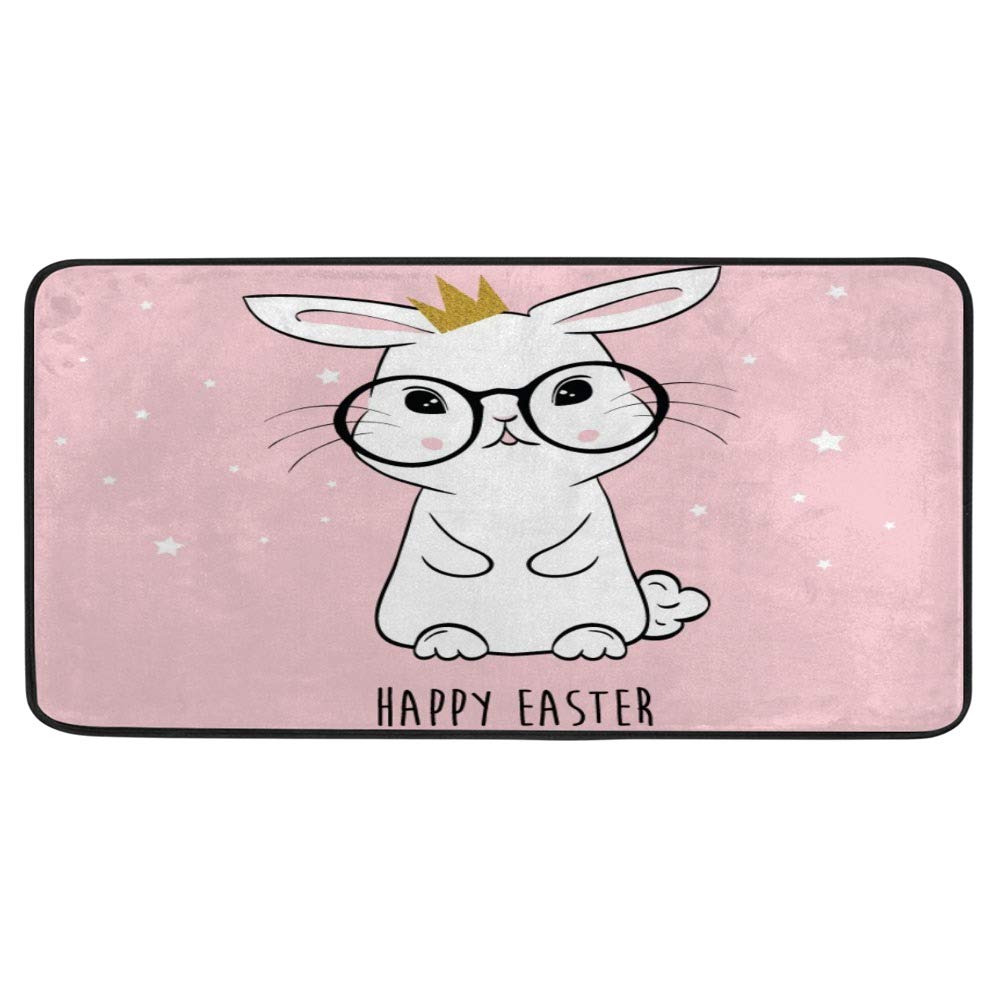 Tapis de cuisine licorne de Noël 100x50 cm confortable et lavable