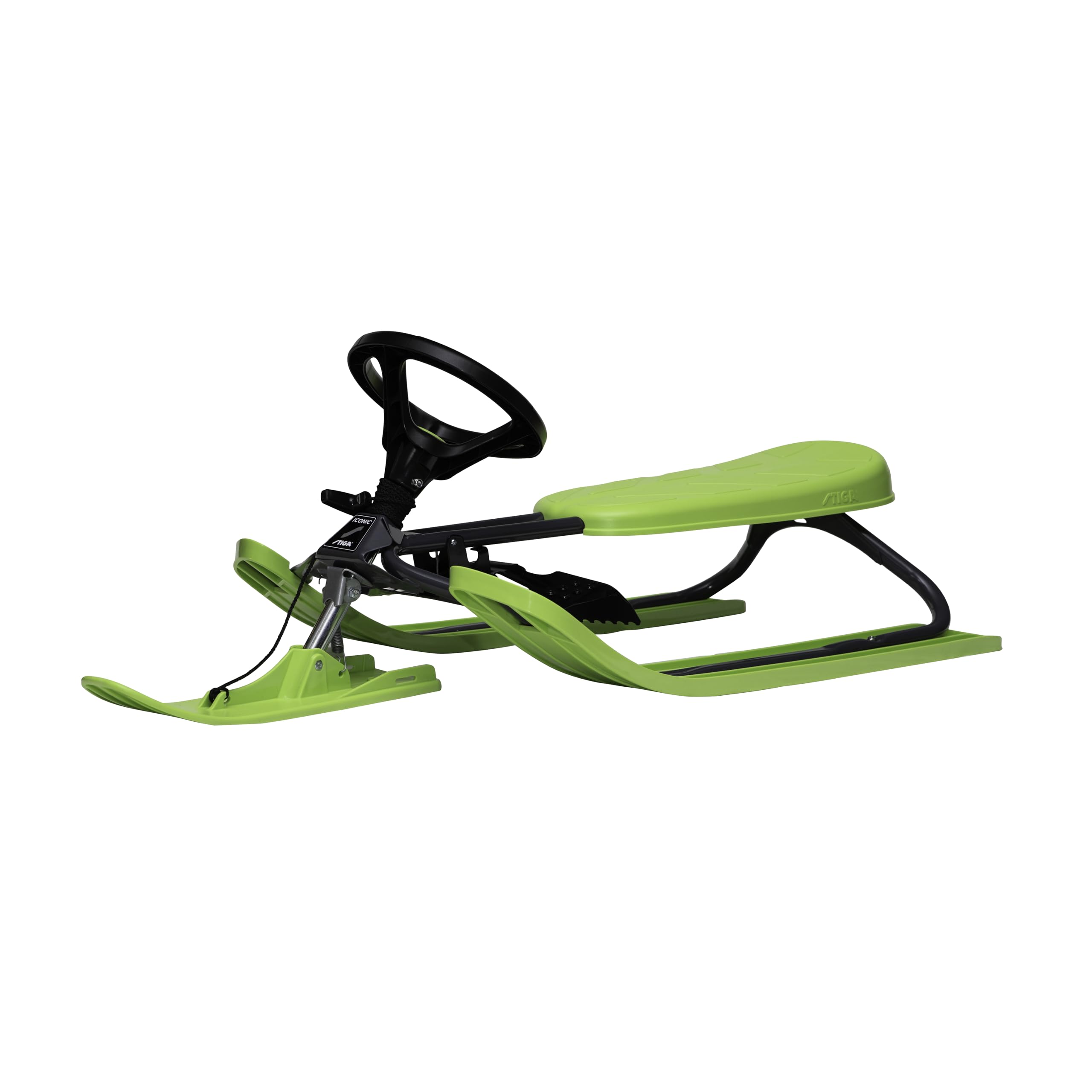 STIGA Snowracer Iconic Classic Steering Sledge with Steering Wheel