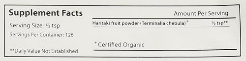 Miniatura 9 de Polvo Haritaki orgánico USDA, terminalia chebula, desintoxicación y rejuvenecimiento, de la marca Banyan Botanicals, No Model, 1
