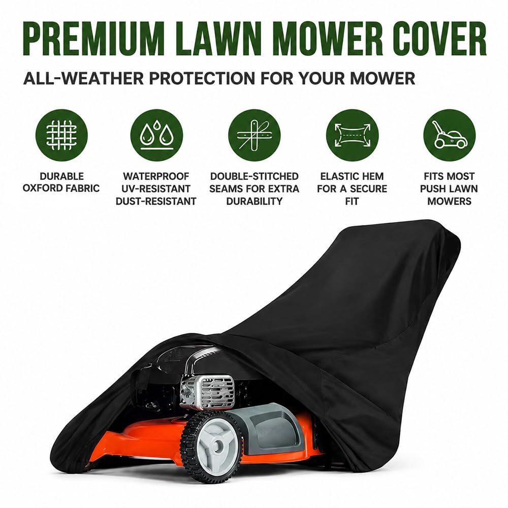 Funda para Cortacésped para Mountfield Electress 34 Li Kit, Funda para Cortacésped De Exterior Impermeable Y Resistente a Los Rayos UV