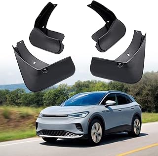 Car Mud Flaps Splash Guards, Front Rear Mudguard, Fender Mudguard Compatible with VW ID.4 2021 2022 2023 (A)