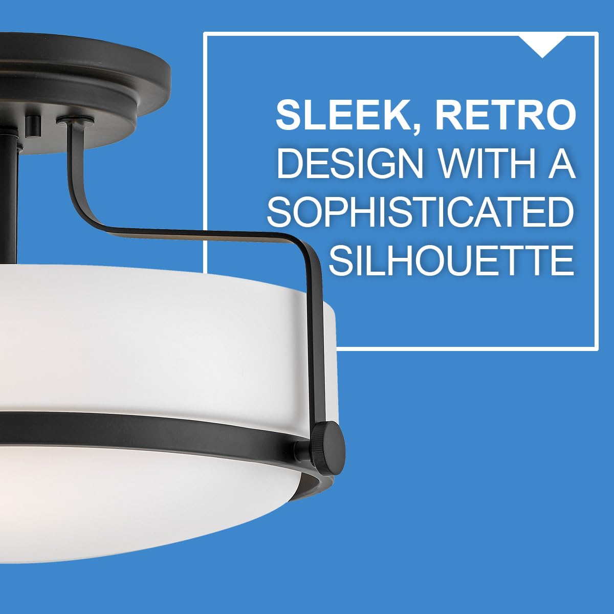 Amazon.com: Hinkley Harper 3641BK Medium Semi-Flush Mount Ceiling