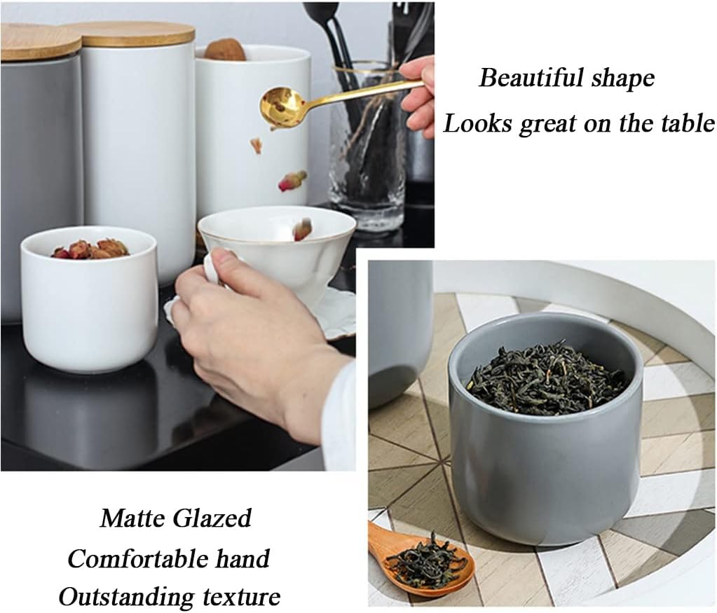 Breakfast Jar Set,Kitchen Storage Canisters,Storage Jars,Kitchen Food Canisters Containers, Food Storage Canisters,Tea Coffee Sugar Canisters,Food Storage Tin, Kitchen Canister Set, Tea Jars Storage C
