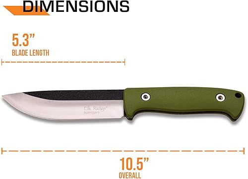 Miniatura 4 de Elk Ridge ER-555 Series Cuchillo de hoja fija con kit de supervivencia, 10.5 pulgadas en total
