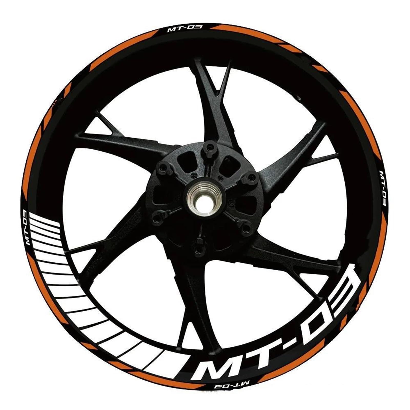 Piwine Style 9 Stickers Motorcycle Wheel Stickers Reflective Decorative Rim For Yamaha Mt-03 Mt 03 Mt03 2020-2022(Style 9)
