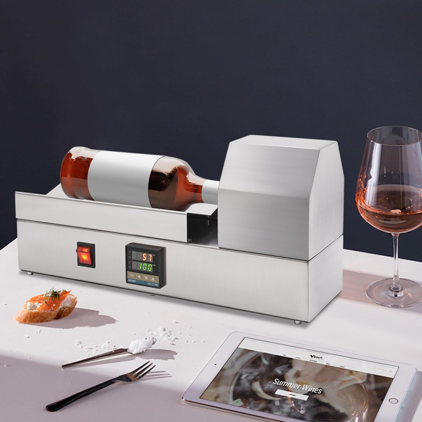 Capsula VC termoretraibile Visualizzazione Digitale Termostatica Bottiglia di vino Imballaggio Capsula Macchina per Capsule PVC con un