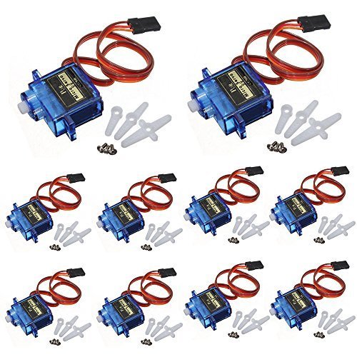 Image of REES52 10x Pcs SG90 Micro Servo Motor 9G RC Robot Helicopter Airplane Boat Controls