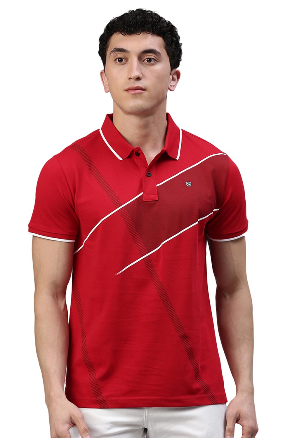 classic polo Men's Half Sleeve Polo Neck Slim Fit Printed T-Shirt-picture-31