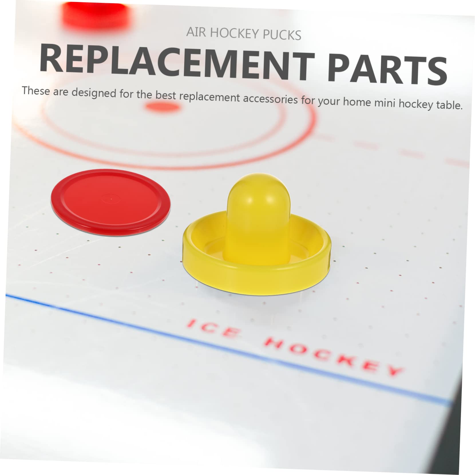 UKCOCO Hockey su Paddle Gialli Dischi Rossi Accessori per Tavolo per Attività Indoor e Competizioni