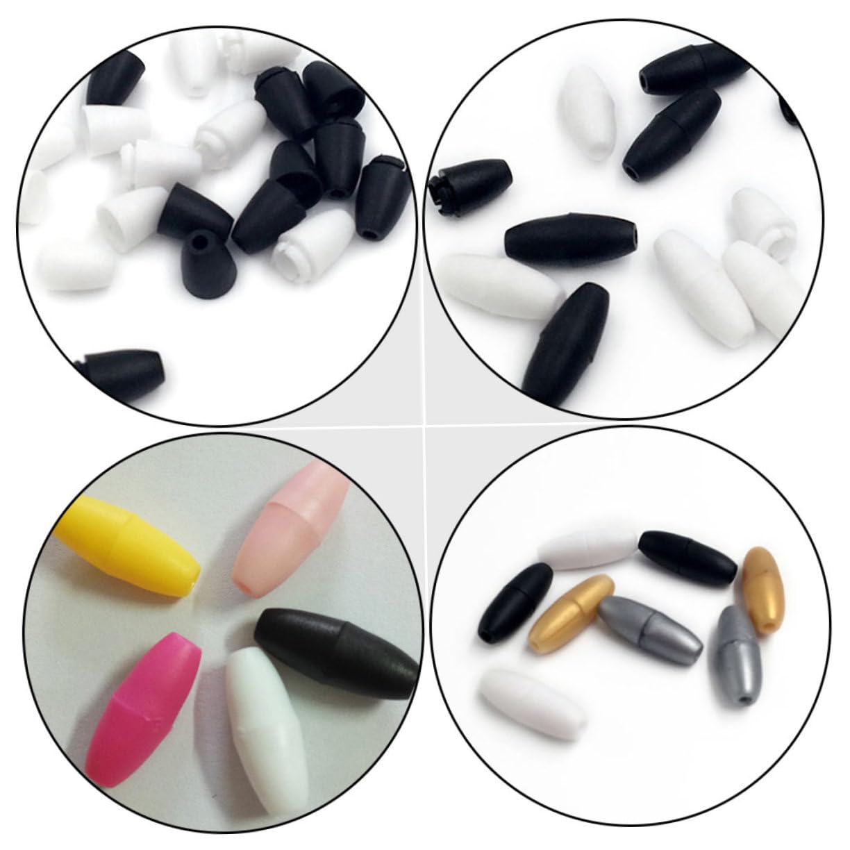 Operitacx 500piezas Clips De Seguridad De Plástico Para Conectores De Cuerda Para Ropa y Accesorios Negros y De De Usar