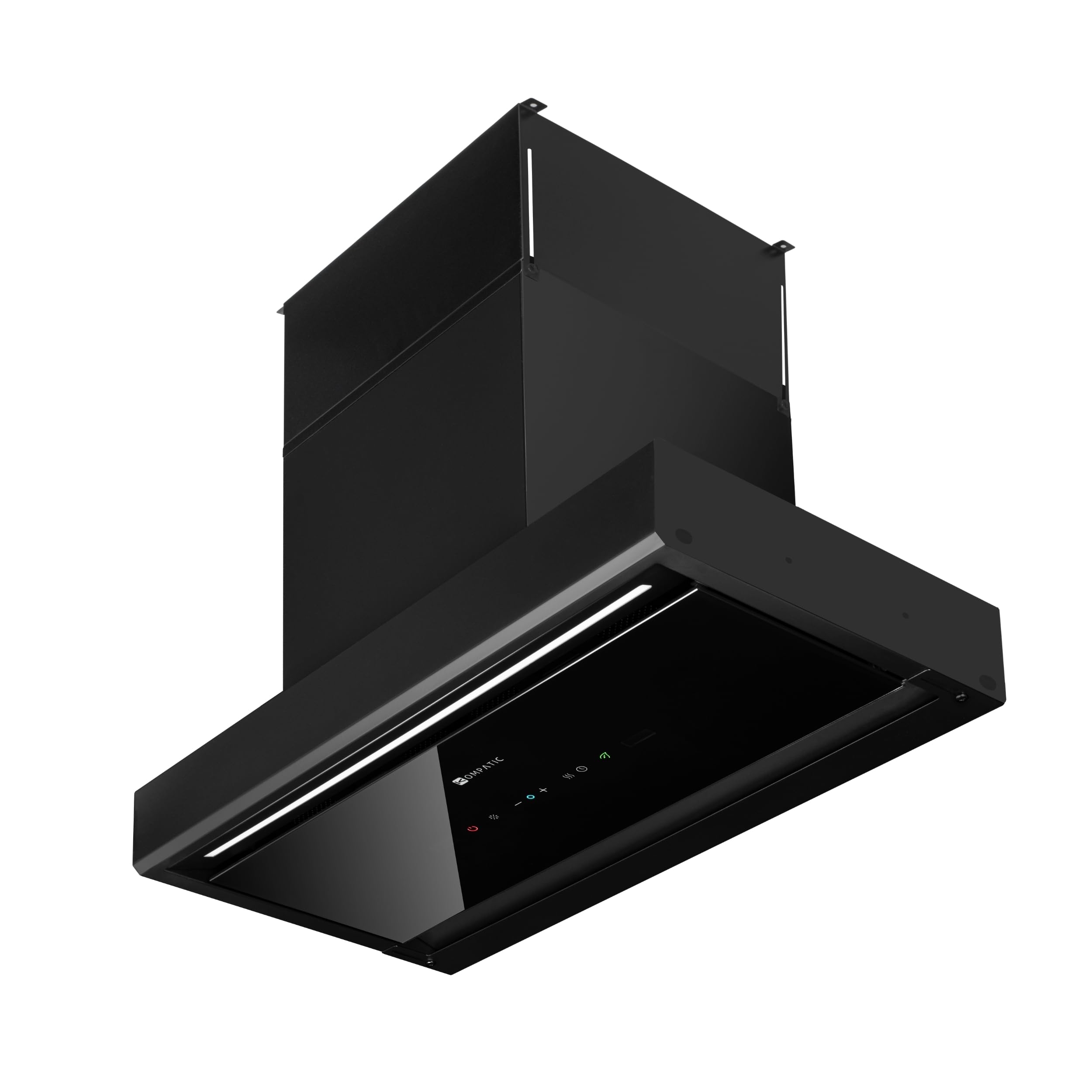 Cappa Aspirante da Incasso Kompatic Yara 60 KPYR60BIB, 60 cm, 800 m³/h, Classe A+, Gesture e Touch, Telecomando, No Drip, LED Regolabile, Nero