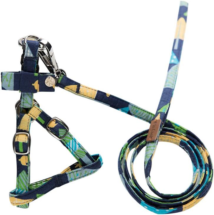 Nordmiex Cat Harness Leash Set- Stylish Cotton Soft Harness Leash Combo with Removable Bowtie for Puppy Kitty Mini Pig,Pets Comfortable…