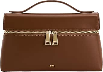 Pochette Soirée JW PEI – Cuir Vegan – Pendeloque Métal Doré – Format Compact – Compatible Smartphone – Poche Intérieure