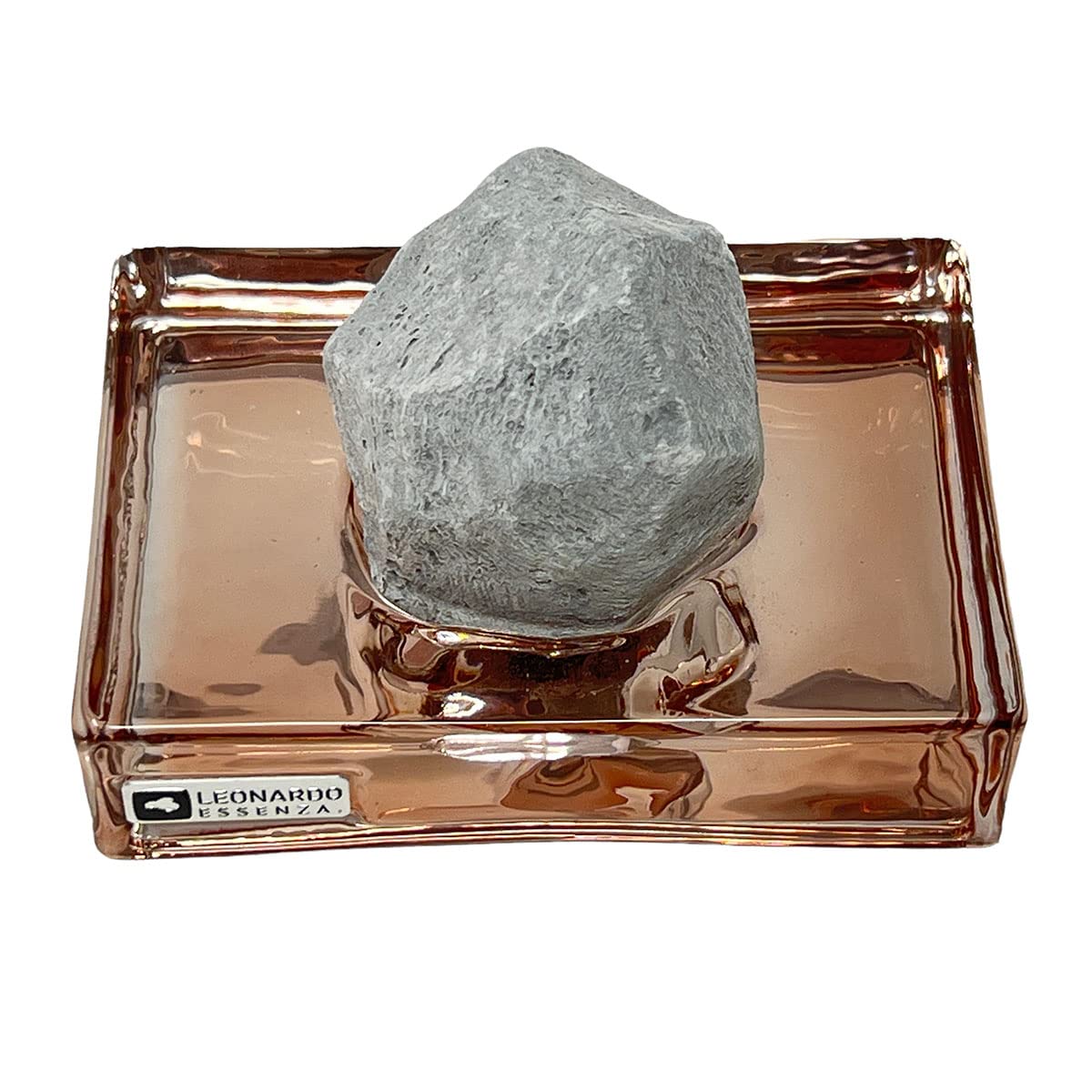 Homefragrance Diffusore Pietra Profumatore Set Regalo Set Ceramica Pietra Profumata Decorazione Profumatore Aromi Diffusore Di Design Base di Vetro (Rosa)