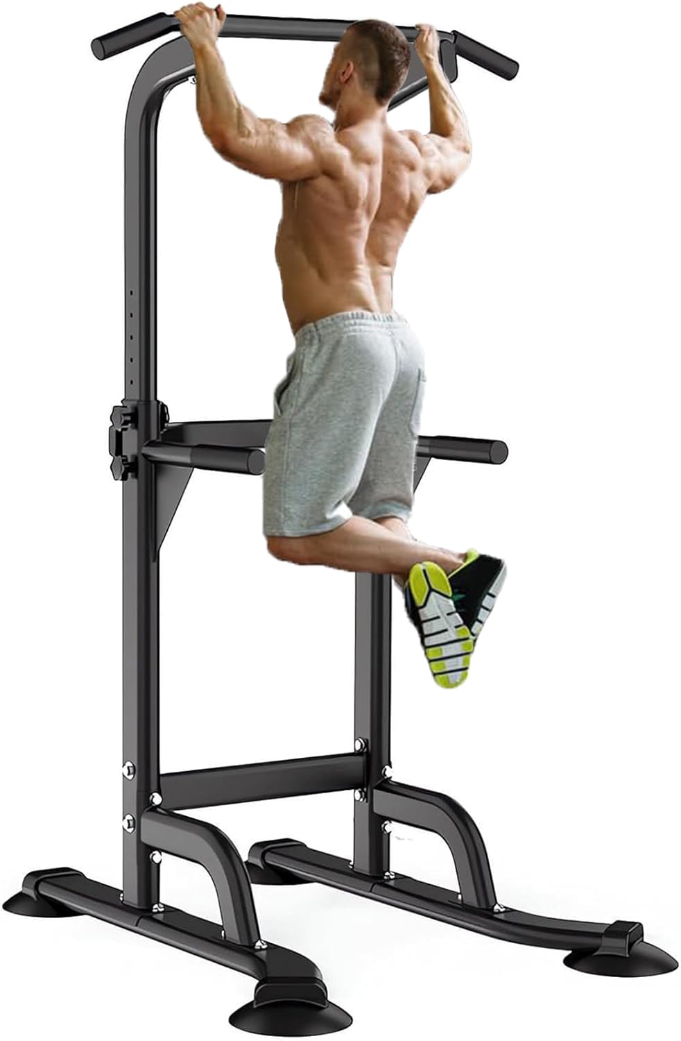 UTAZALU Power Tower Dip Station Pull Up Bar for Home Gym Adjustable Height Strength Training Workout Equipment,Pull Up Bar Station 330LBS