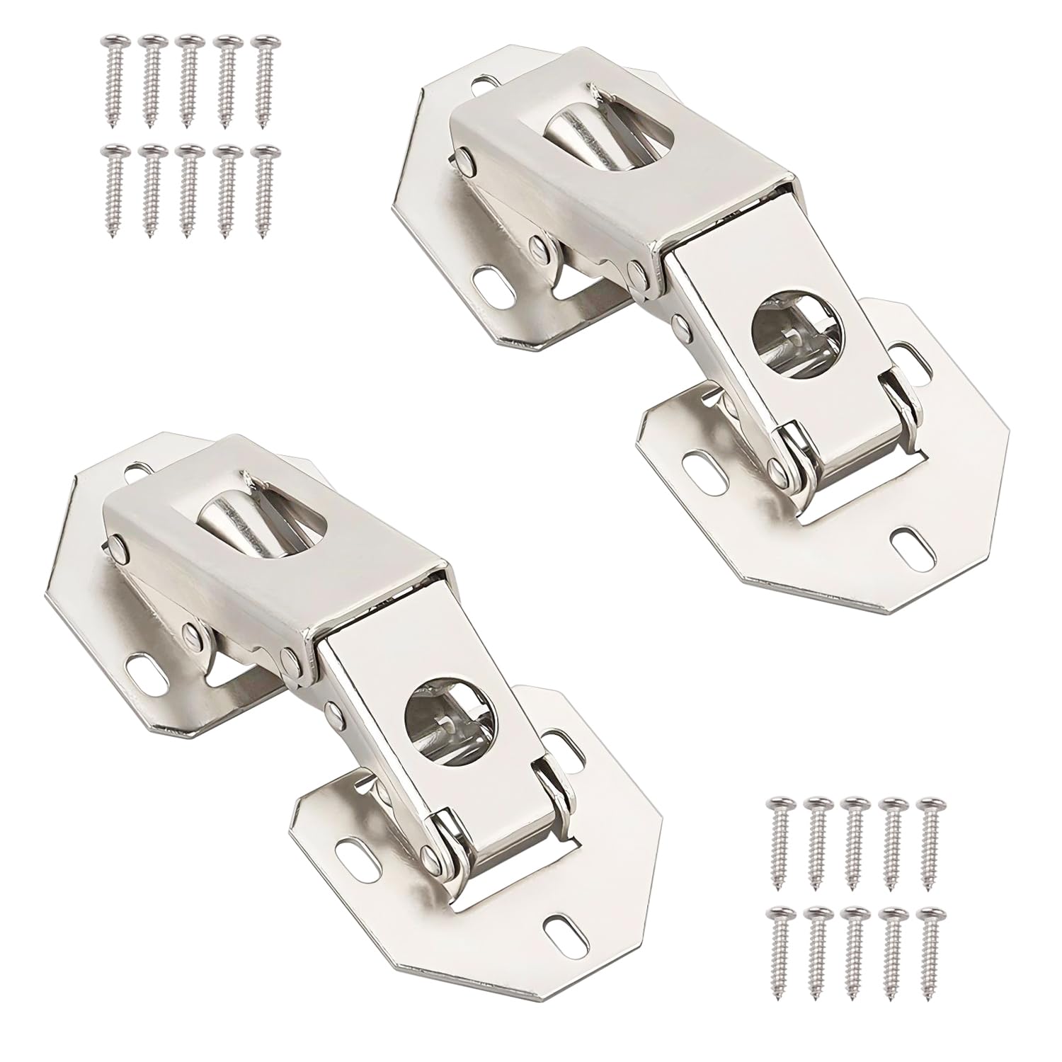 Qrity 2 PCS 90° Kitchen Cupboard Doors Hinges, Furniture Concealed Door Hinge, Universal Type Hinges for Cabinet Cupboard, Wardrobe, Furniture Cabinet