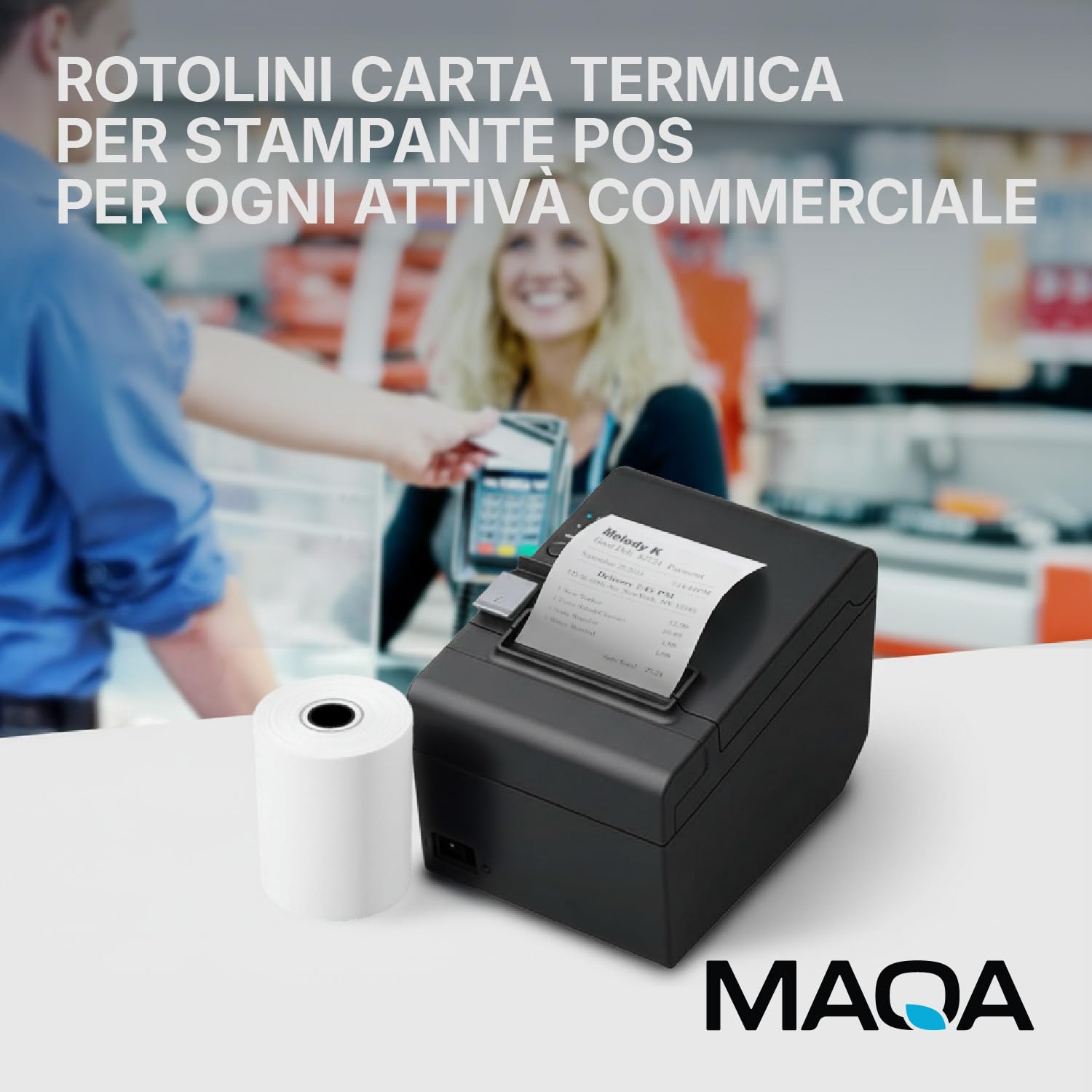 24 rollos de caja de 80 x 80 mm térmicos – Paquete de: 8 rollos de recibo térmico 80 x 80 mm para registrador e impresoras caja – Papel térmico de alta calidad, impresión nítida, compatibilidad