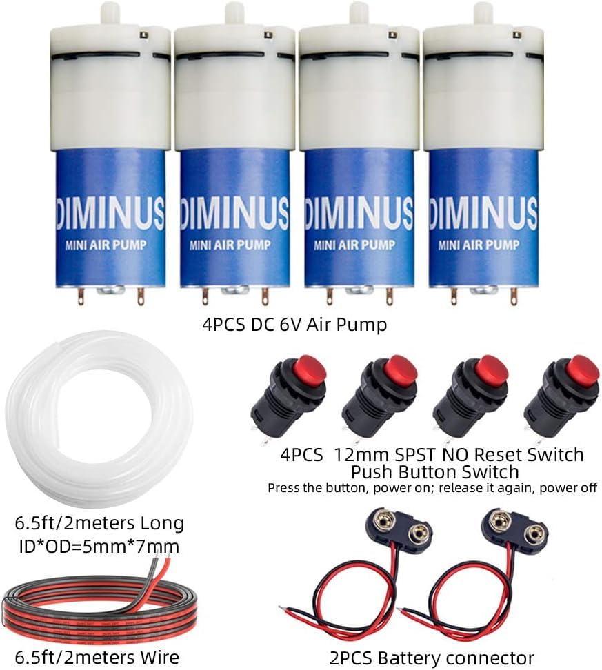 Image of DC 6V Mini Air Pump Motor, DIMINUS DIY and Replacement Accessories, Best for Aquarium Tank Oxygen Circulate