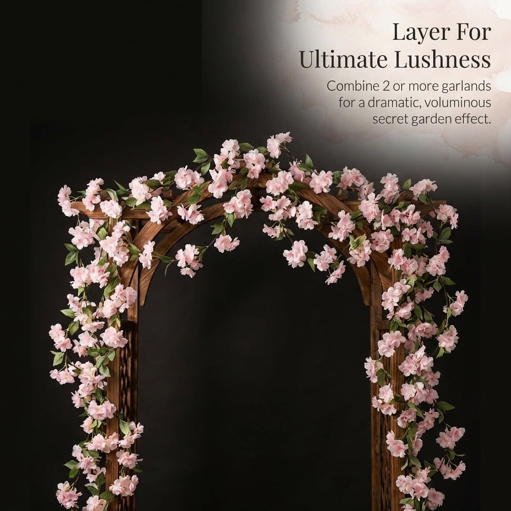 Blush Pink Blossom Artificial Flower Garland - 68 inches