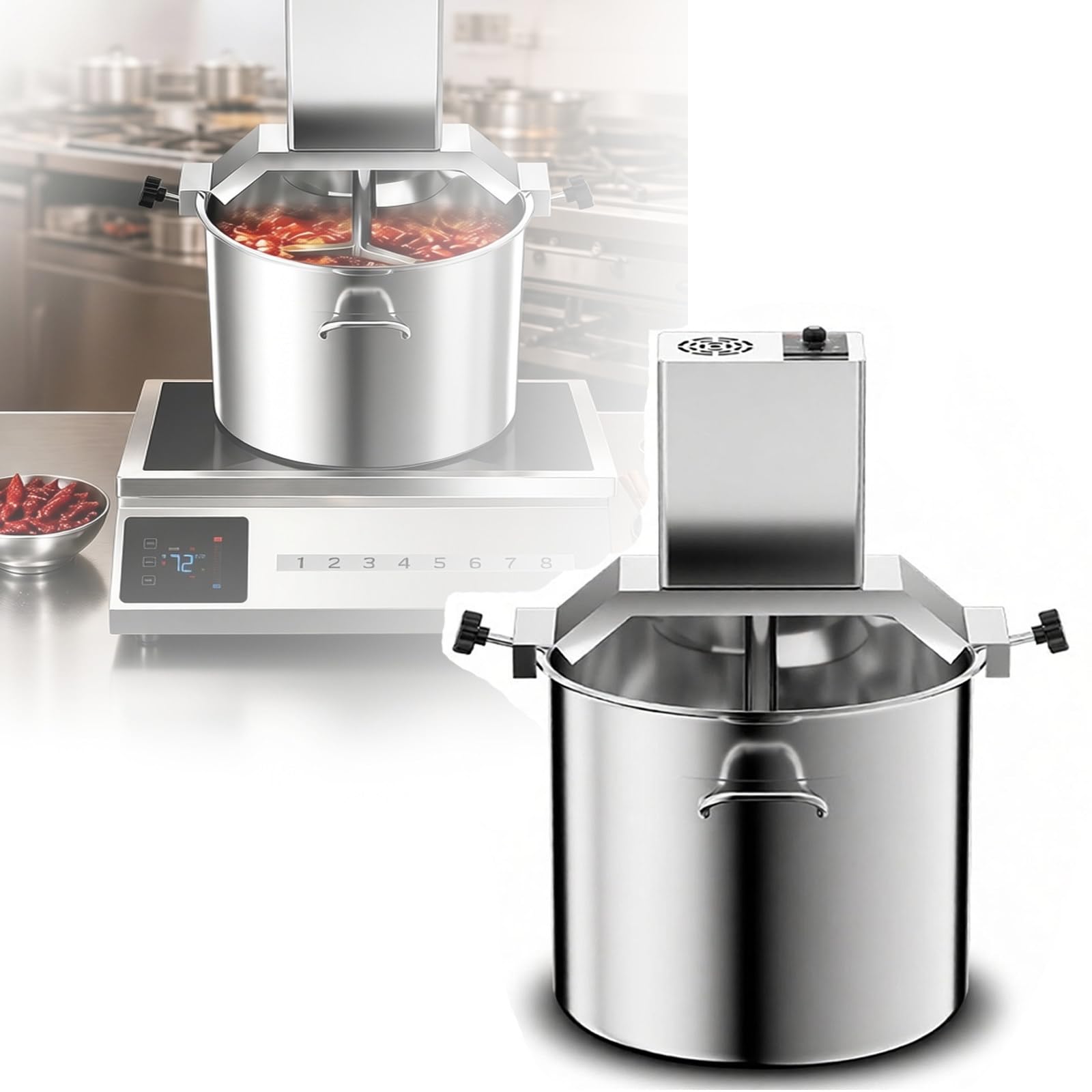 Olla Mezcladora para Cocinar Salsas a Fuego Lento 75kg