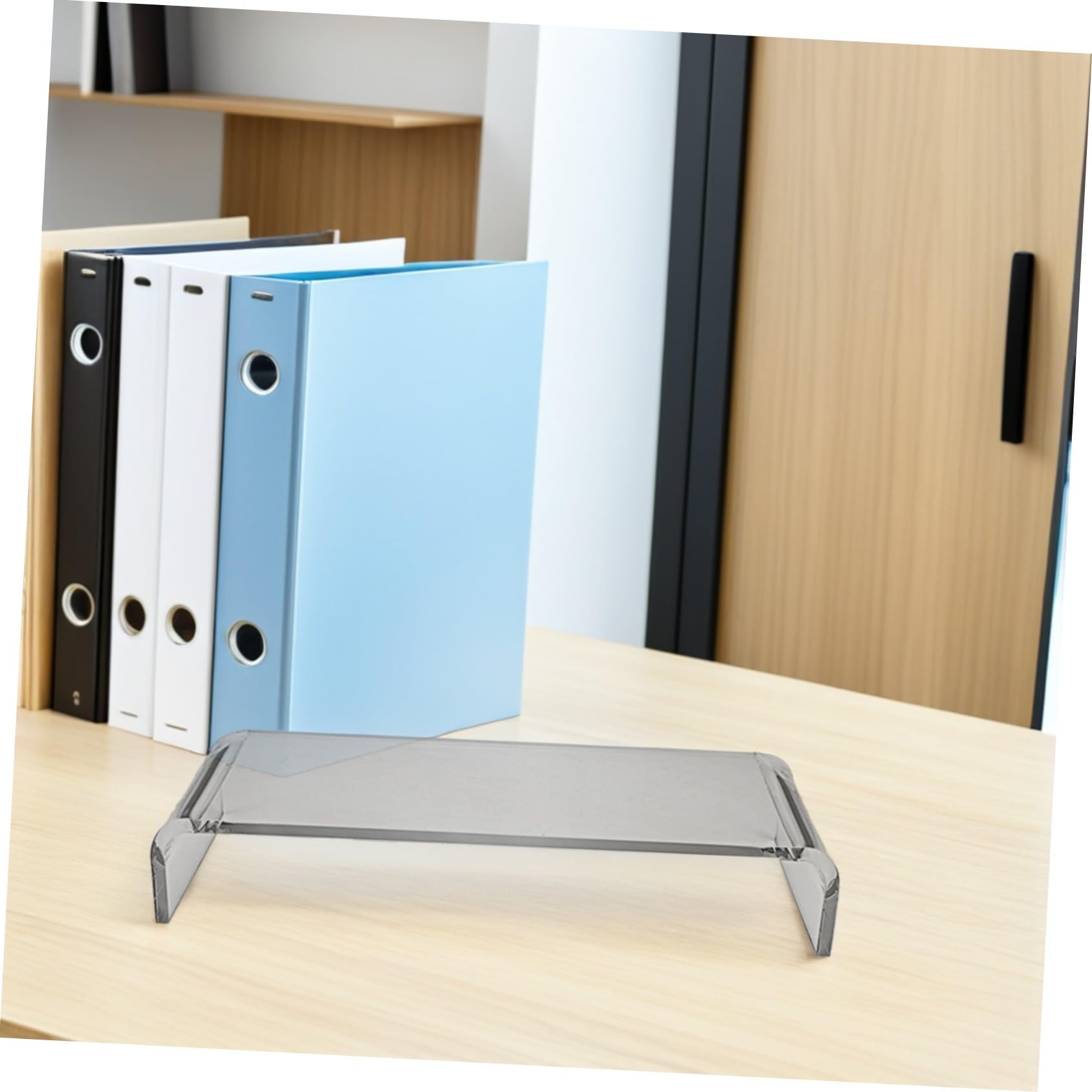 BESPORTBLE per Monitor Previene la Postura Scorretta 2 in 1 Copritastiera Antiscivolo in Acrilico Trasparente e Migliora L'efficienza Lavorativa per Ufficio e Casa