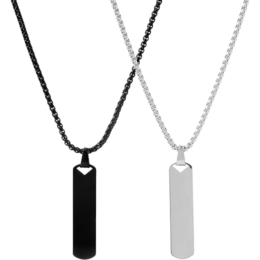 Urban Tag Stainless Steel Pendant Necklace