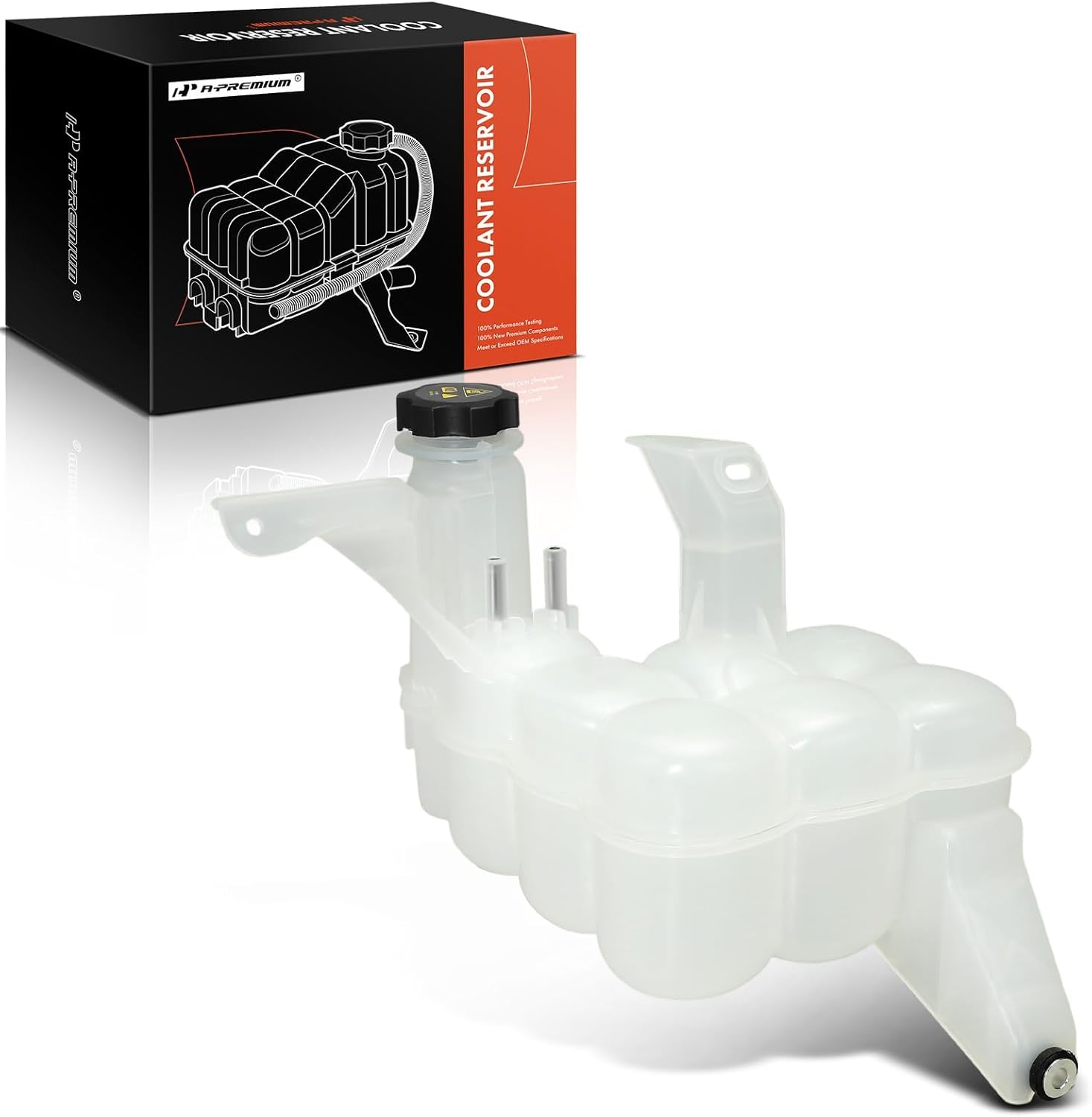 A-Premium Pressurized Coolant Reservoir Tank [with Cap & Sensor] Compatible with Ram 2500, 3500, 4500, 5500, 2013 2014 2015 2016 2017 2018, 6.7L
