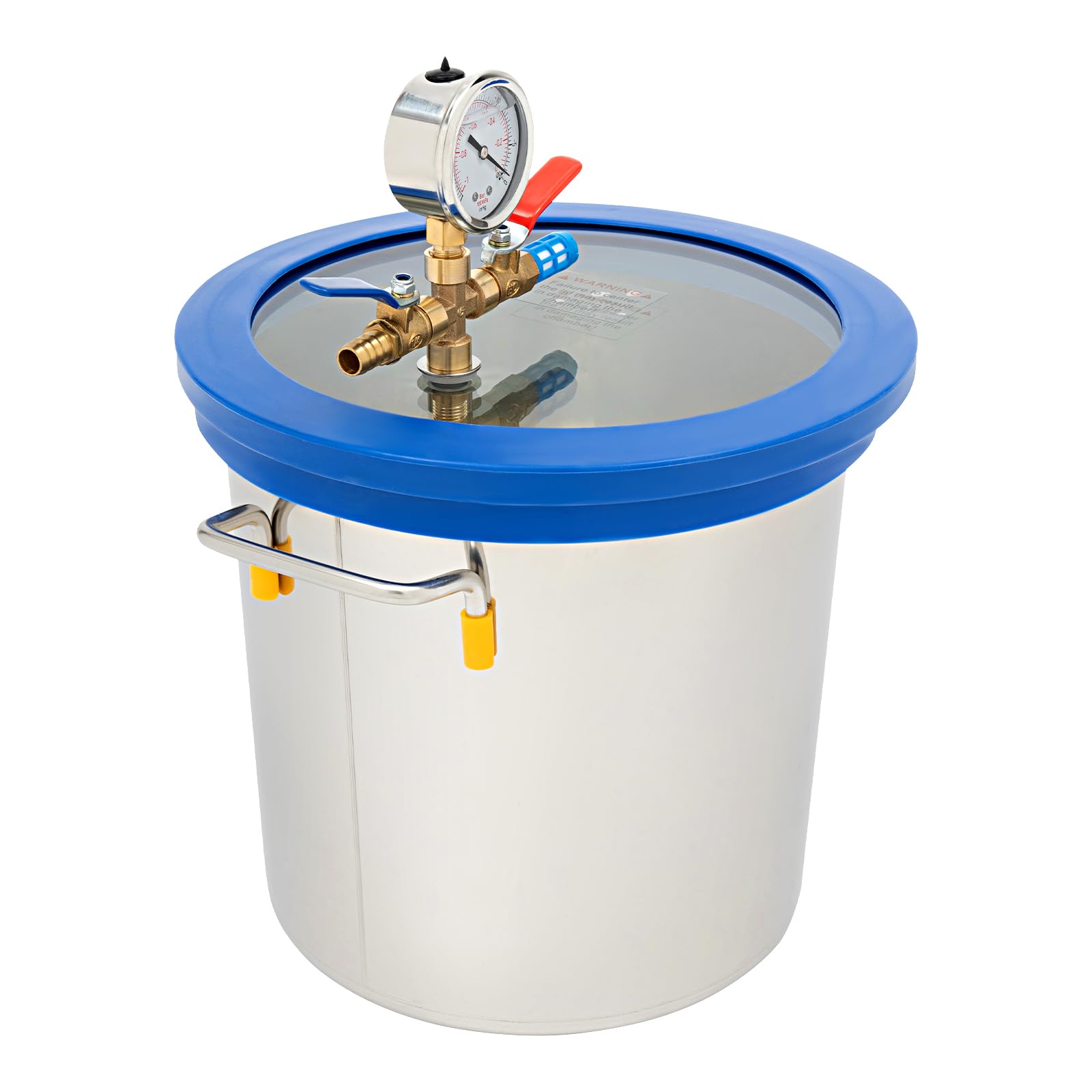 3 Gallon Vacuum Chamber with Lid Degassing Chamber, Stainless Steel Vacuum Chamber for Stabilizing Wood Degassing Siilicones Epoxies and EssentialOiils