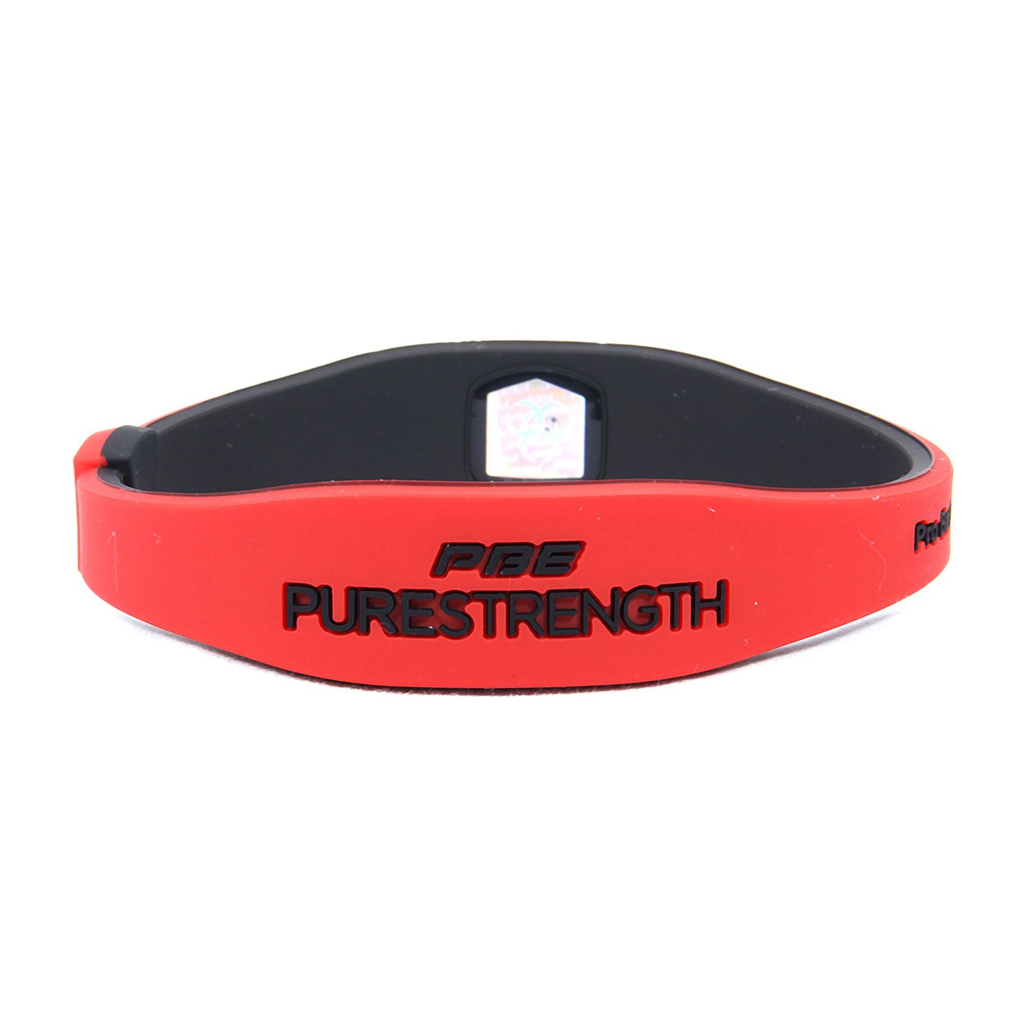 PBE Power Balance Energy® Sport Silicone Infused Negative-Ions Wristband Mental Performance, and Increased Energy Small, Medium or Large (Red/Black, M)