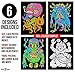 Stuff2Color Monsters - 6 Pack of Fuzzy Velvet Coloring Posters - Arrives Uncolored - Great Craft Activity for Kids, Boys, Toddlers, Teens and Adults